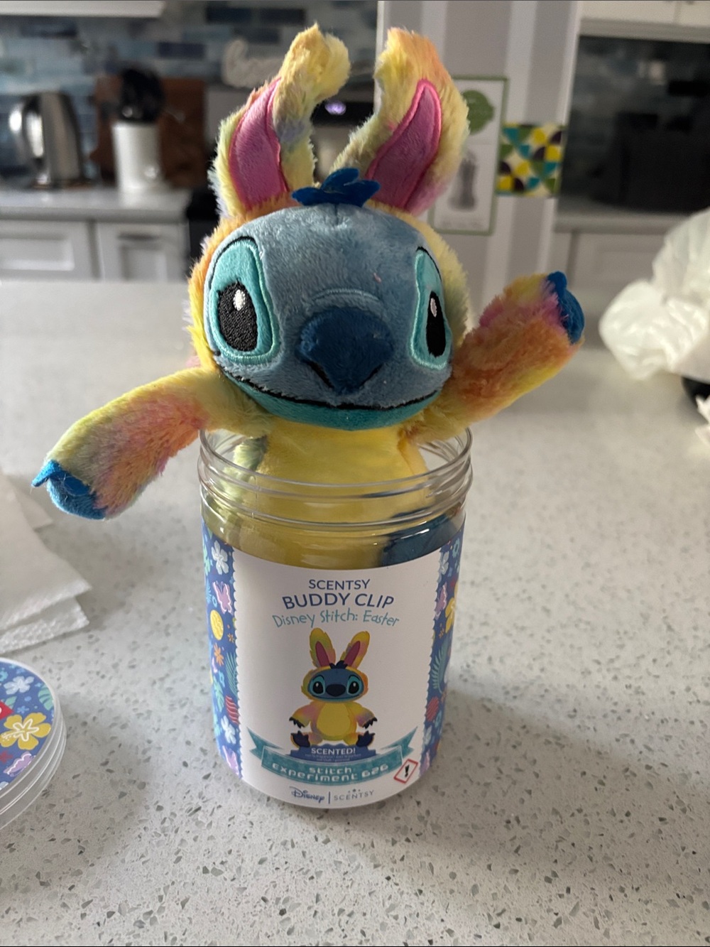 Scentsy Disney Stitch Buddy Clip - Blue, Yellow, Pink